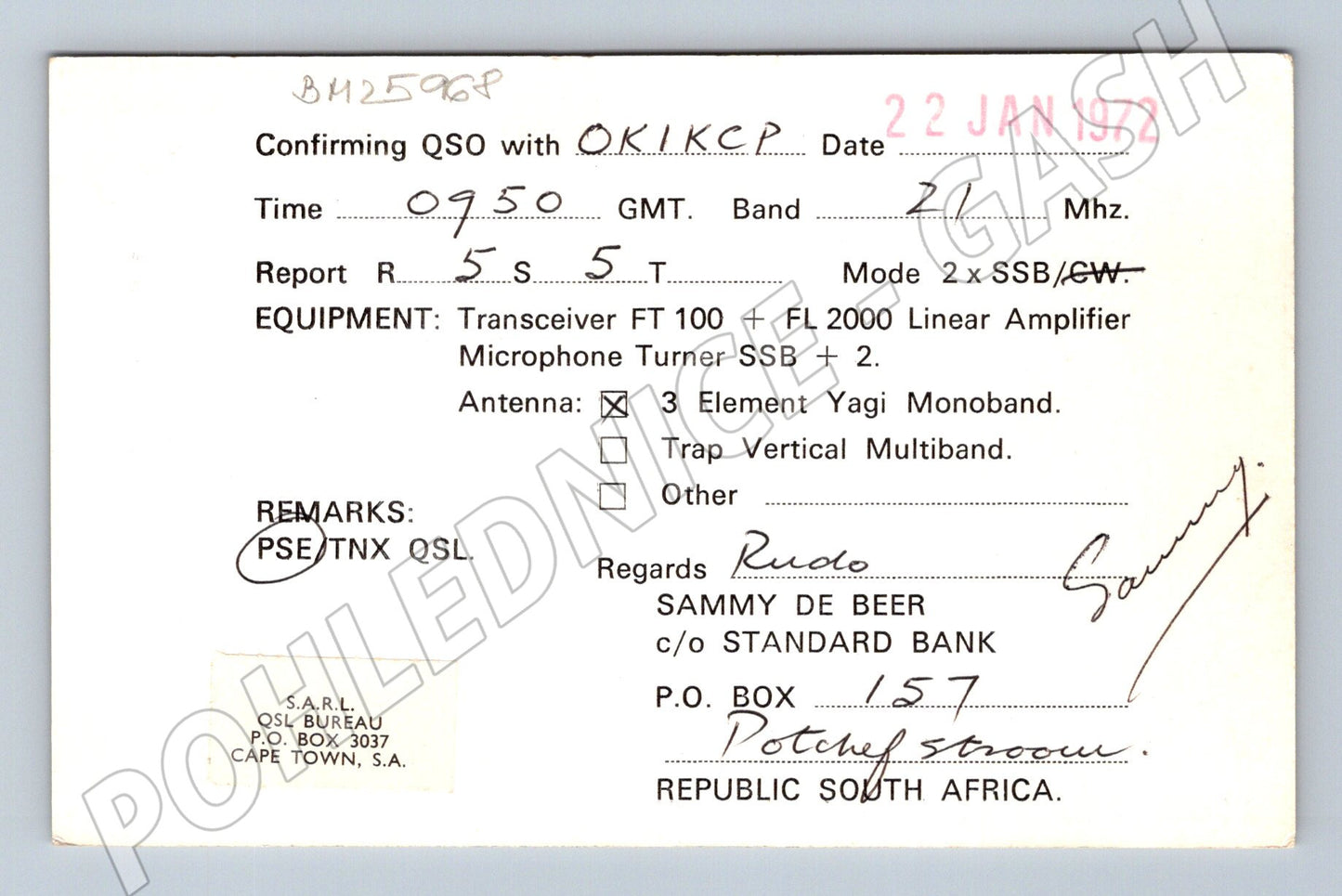 Pohlednice Jižní Afrika antilopy u napajedla 1972 (BM25968)