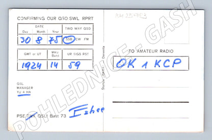 Pohlednice Malajsie QSL karta 9M2FK 1975 (BM25983)