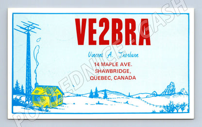 Pohlednice Kanada QSL karta VE2BRA Quebec 1973 (BM25984)