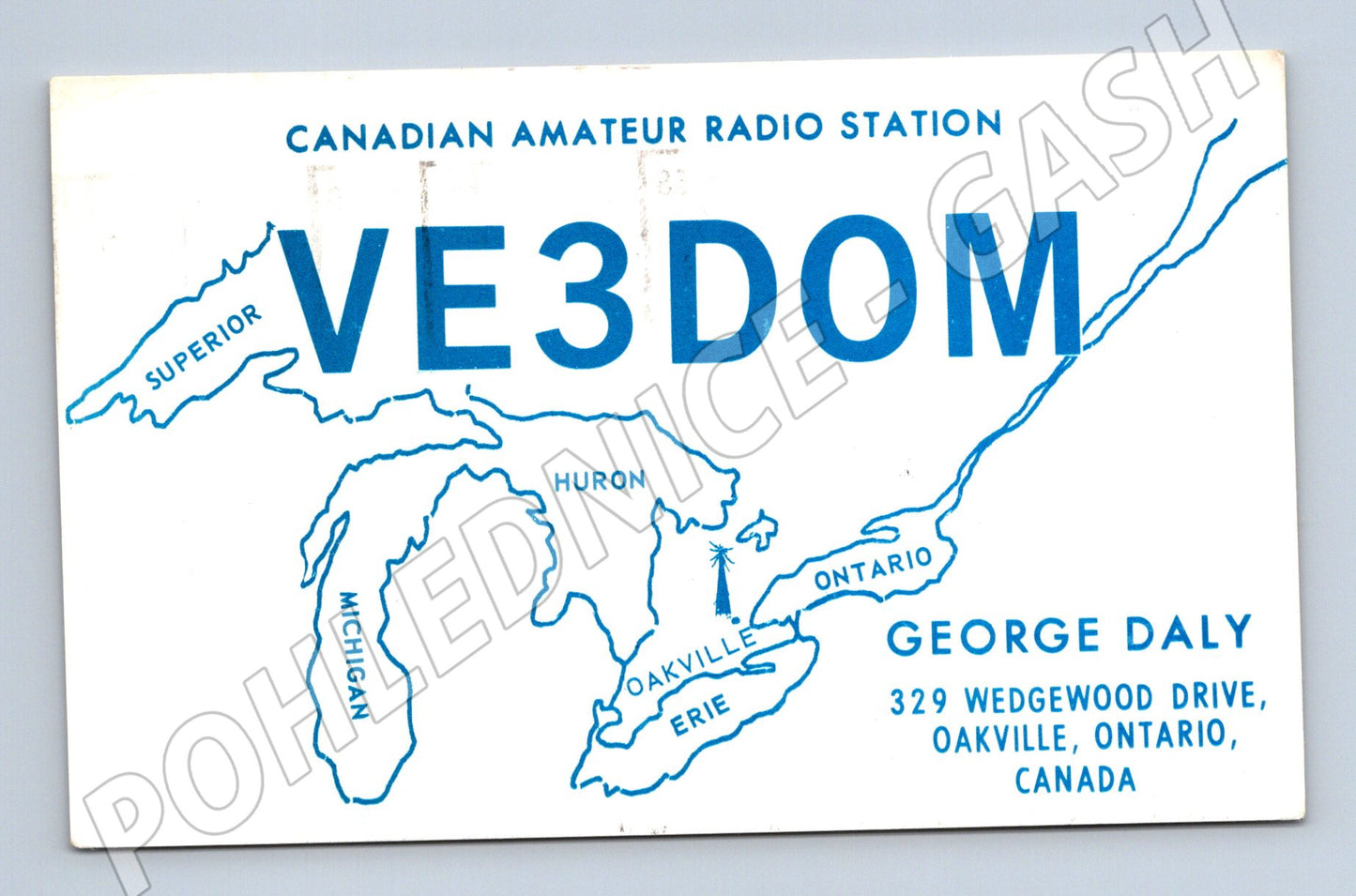 Pohlednice Kanada amatérské rádio QSL 1972 (BM25985)