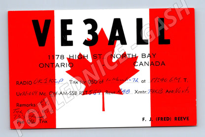Pohlednice Kanada QSL VE3ALL North Bay 1972 (BM25986)