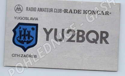 Pohlednice Jugoslávie Zagreb QSL karta 1971 (BM25988)