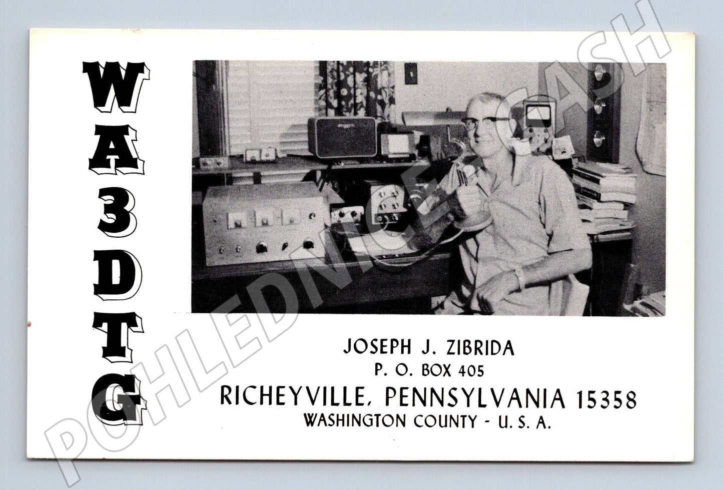 Pohlednice USA Richeyville radioamatér 1972 (BM25995)