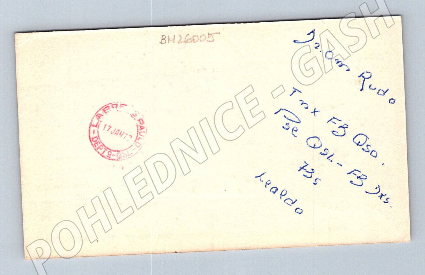 Pohlednice Brazílie radioamatérská QSL karta 1971 (BM26005)