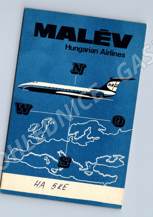Pohlednice Maďarsko Malév QSL karta 1971 (BM26007)