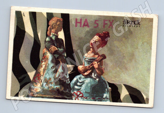 Pohlednice Maďarsko keramické figuríny HA 5 FX 1958 (BM26008)