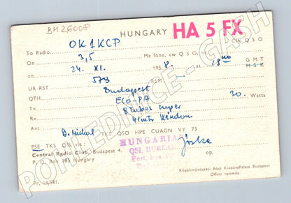 Pohlednice Maďarsko keramické figuríny HA 5 FX 1958 (BM26008)