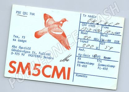 Pohlednice Švédsko SM5CMI QSL karta 1971 (BM26012)
