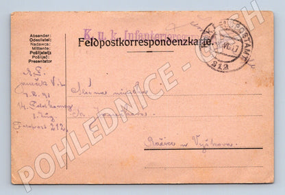 Pohlednice feldpost I. sv. válka Račice u Vyškova 1917 (BM26029)