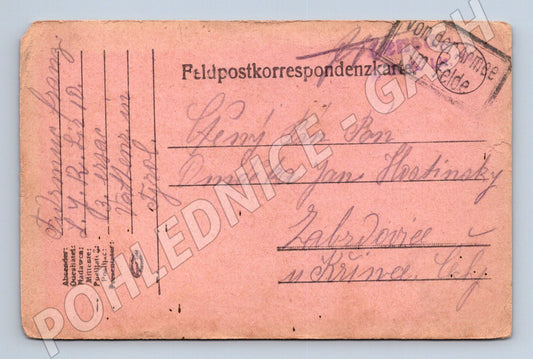 Pohlednice Rakousko-Uhersko I. sv. válka polní pošta (BM26032)