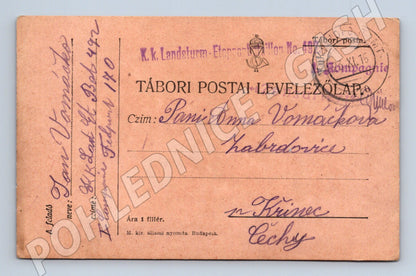 Pohlednice táborová pošta fiedlpost 1915 (BM26039)
