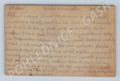 Pohlednice I. sv. válka polní pošta maškupany 56 (BM26040)