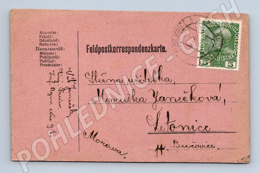 Pohlednice Rakousko-Uhersko Feldpost 1916 (BM26043)