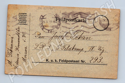 Pohlednice vojenská Feldpostkarte 1917 (BM26048)