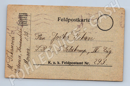 Pohlednice I. sv. válka Feldpost 1917 (BM26049)