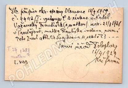 Pohlednice s ručně psanými texty Olomouc Prostějov 1929 (BM26054)