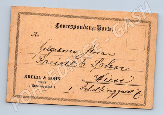 Pohlednice Rakousko Vídeň korespondenční karta Kreidl & Sohn (BM26060)