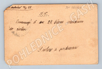 Pohlednice Mukachevo korespondenční 1922 (BM26064)