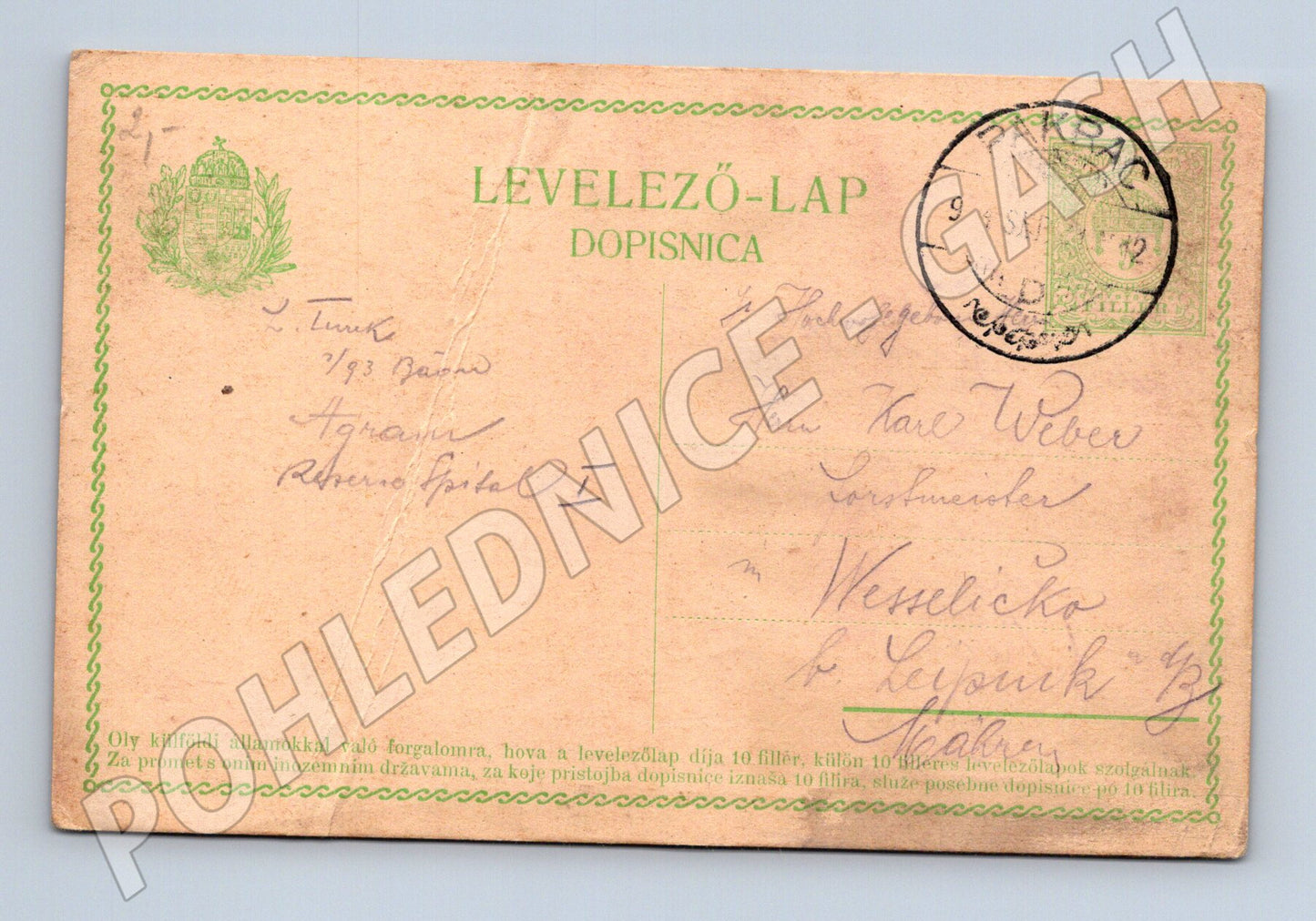 Pohlednice Chorvatsko Rakovac / Záhřeb 1912-1914 (BM26066)