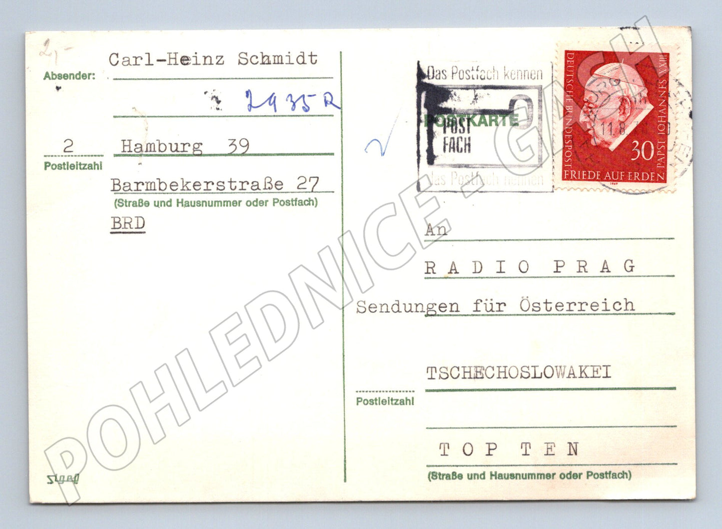 Pohlednice Německo Karel Gott I CH WERFE EINE KRONE 1970 (BM26073)