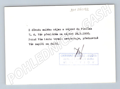 Pohlednice Československo informační služba Kyjov 1990 (BM26083)