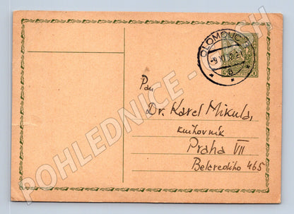 Pohlednice Olomouc poštovní razítko 1932 (BM26091)