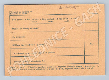 Pohlednice Kyjov státní pojišťovna přihláška 1960 (BM26095)