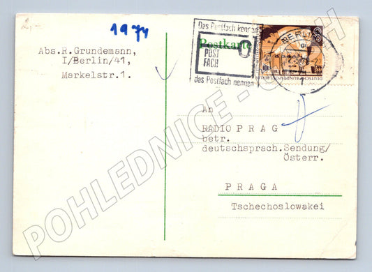 Pohlednice Německo Berlin do Prahy 1970 (BM26099)
