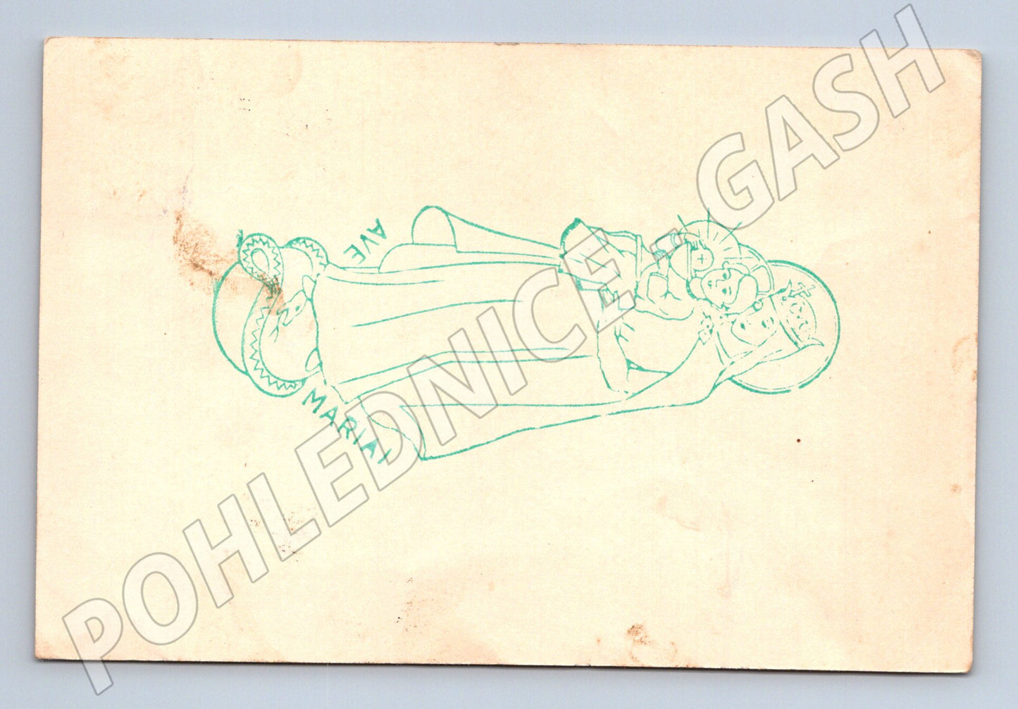 Pohlednice náboženský motiv Madona s dítětem 1954 (BM26101)
