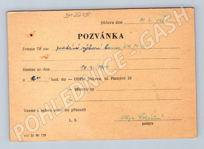 Pohlednice Jihlava Pionýři pozvánka 1980 (BM26108)