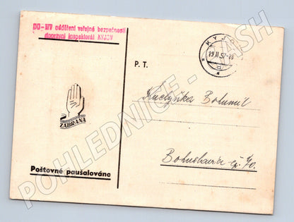 Pohlednice Kyjov dopravní beseda 1957 (BM26113)