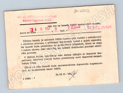 Pohlednice Kyjov dopravní beseda 1957 (BM26113)