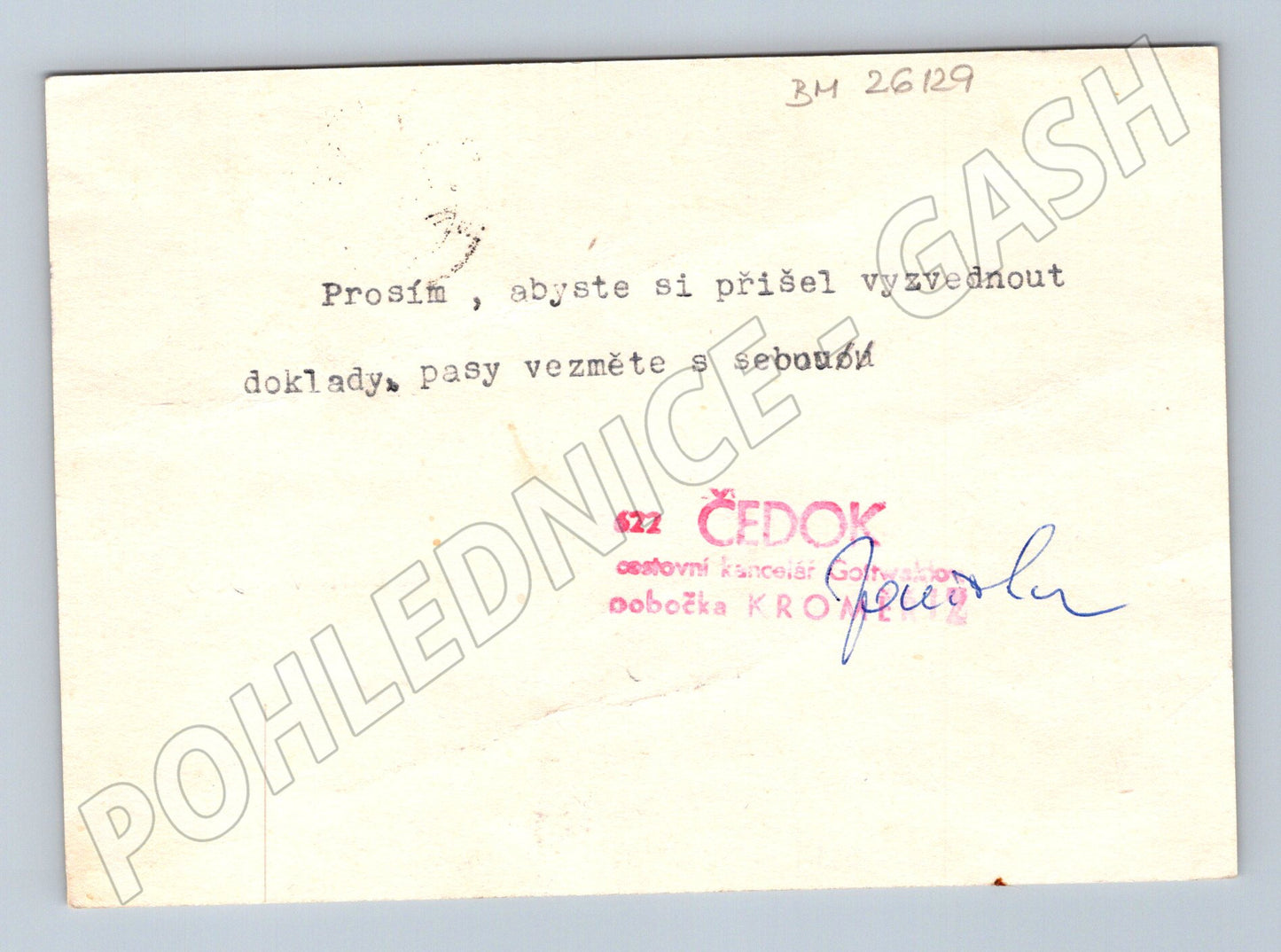 Pohlednice Korespondenční lístek ČSSR se známkami a Prahou (BM26129)