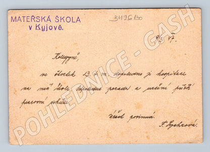 Pohlednice Kyjov Mateřská škola 1945 (BM26130)