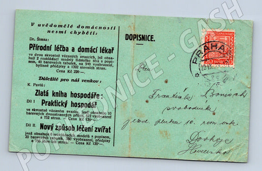 Pohlednice Praha reklamní kniha Dr. Šimsa 1930 (BM26135)