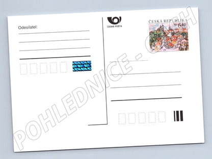 Pohlednice ČR předtištěná známka město (BM26137)