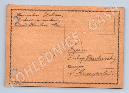 Pohlednice Dvůr Králové nad Labem popsaná 1937 (BM26141)