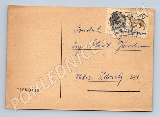 Pohlednice Zdouňky JZD pozvánka na schůzi (BM26148)