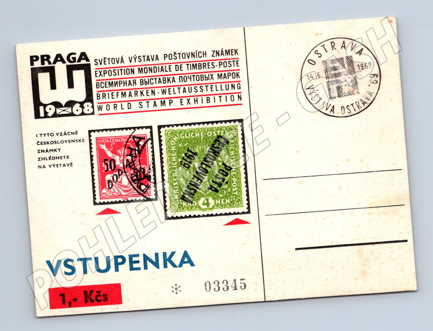 Pohlednice Praha Světová výstava poštovních známek 1968 (BM26155)