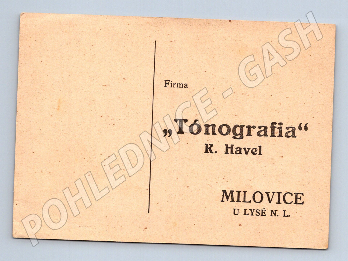 Pohlednice Milovice reklama Tónografia vojenské dopisnice (BM26157)