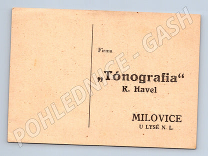 Pohlednice Milovice reklama Tónografia vojenské dopisnice (BM26157)