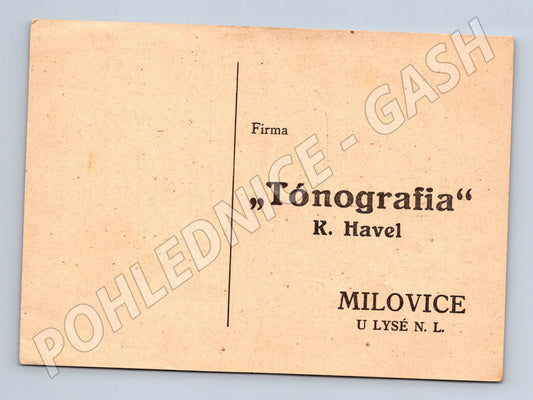 Pohlednice Milovice reklama Tónografia vojenské dopisnice (BM26157)