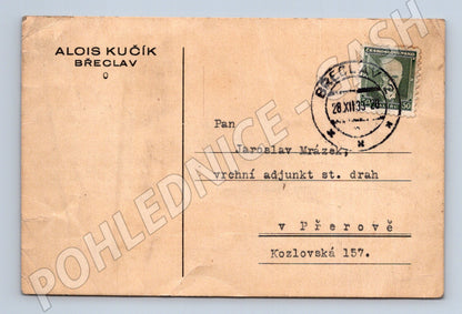 Pohlednice Břeclav Alois Kučík Petr Bezruč 1933 (BM26160)