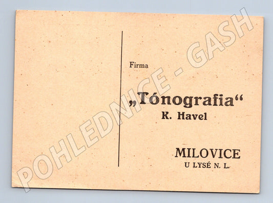 Pohlednice Milovice u Lysé n. L. objednávkový list armáda (BM26163)