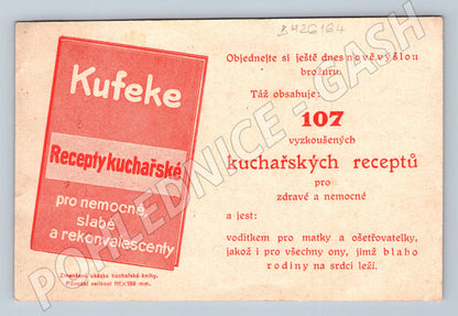 Pohlednice Rakousko Vídeň reklama Kufeke kuchařské recepty (BM26164)