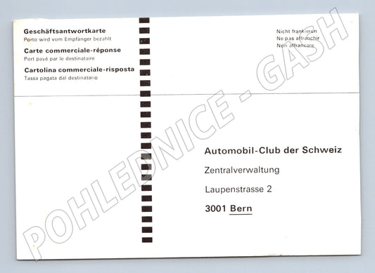 Pohlednice Švýcarsko Automobil-Club der Schweiz (BM26165)