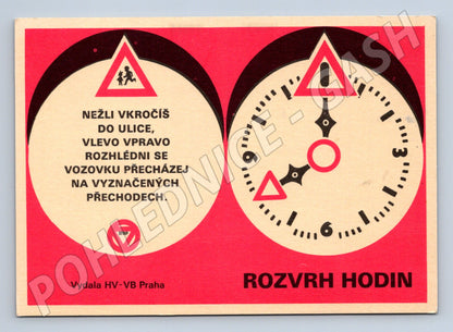 Pohlednice Praha dopravní výchova rozvrh hodin (BM26166)
