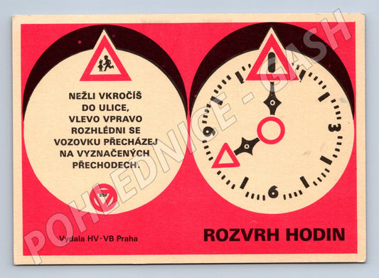 Pohlednice Praha dopravní výchova rozvrh hodin (BM26166)