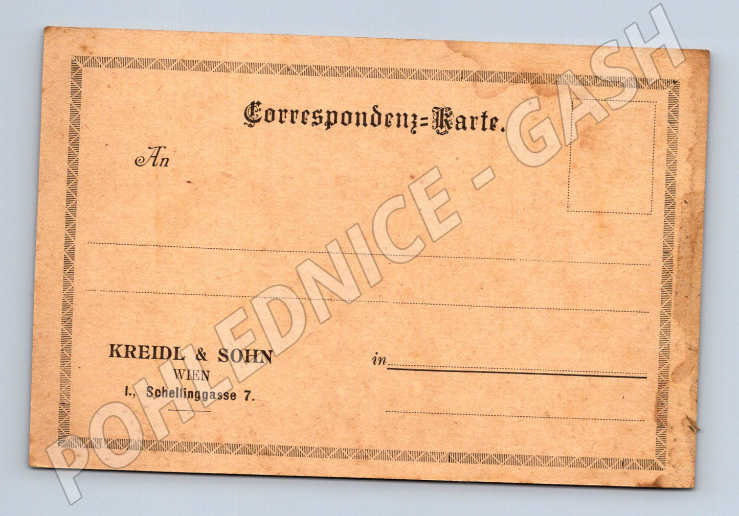 Pohlednice Rakousko Vídeň blank Correspondenz=Karte (BM26170)