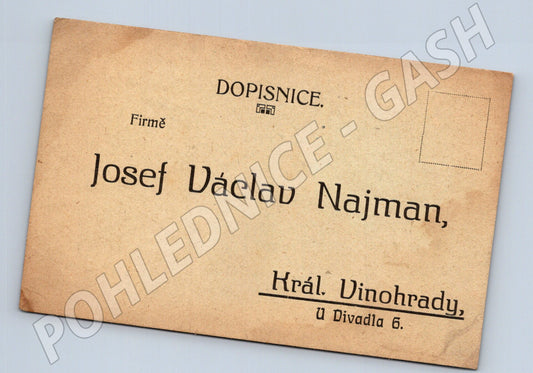 Pohlednice Král. Vinohrady Josef Václav Najman (BM26173)